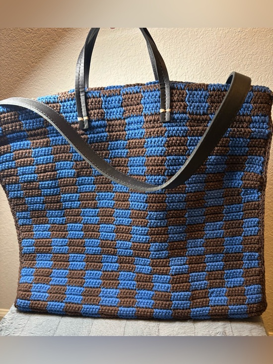 Clare V Handbags - NEW Clare V Summer Simple Tote in Blue and Chocolate